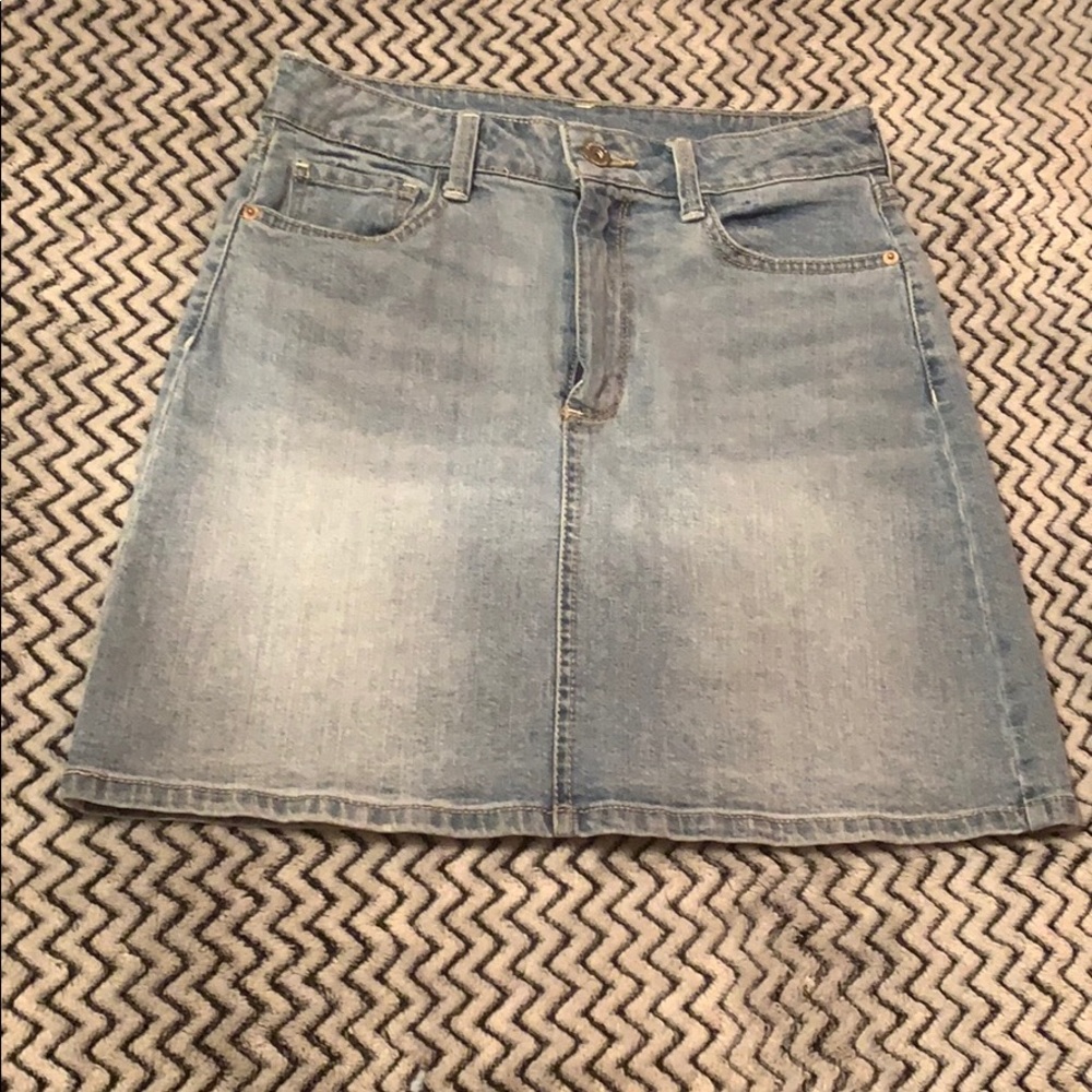 Mini Light-wash Blue Jean Skirt